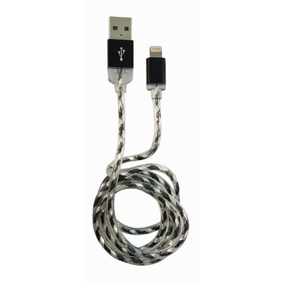 4260070127298 - LC-C-USB-Lightning-1M-8 (MFI) USB A zu Lightning Kabel schwarz silber 4260070127298 - LC-C-USB-Lightning-1M-8 (MFI) USB A zu Lightning Kabel schwarz silber