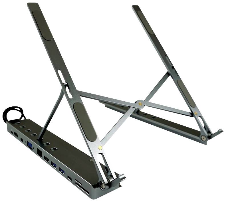 4260070129513 - LC Power - Dockingstation + Notebook-Halterung - USB-C - VGA HDMI Mini DP - GigE