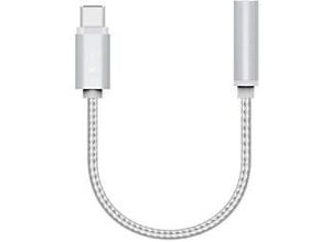 4260074622935 - XLAYER 215072 1 x USB C Stecker auf 1 x Buchse 35 mm Buchse Adapterkabel 01 m Silber