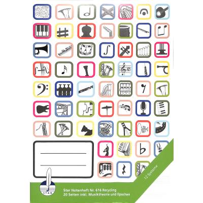 4260078853076 - Notenheft A4 hoch 20 Seiten Umweltpapier