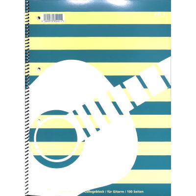 4260078854011 - Notenblock Collegeblock für Gitarre Tabulatur 100 Seiten