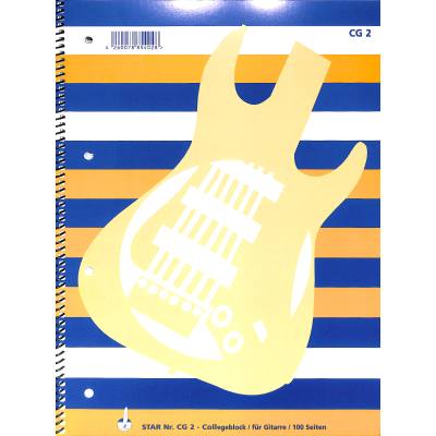 4260078854028 - Notenblock Collegeblock für Gitarre Tabulatur 100 Seiten