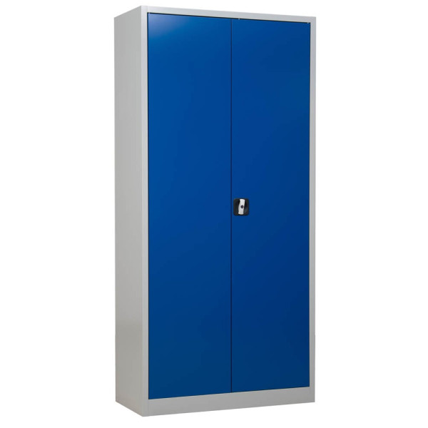 4260090172131 - Stahlschrank 4 Fachböden 5 OH H 1950 x B 920 x T 420 mm lichtgrau enzianblau