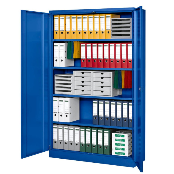 4260090172797 - Aktenschrank 111155 Stahl abschließbar 5 OH 120 x 195 x 42 cm blau 4260090172797 111155