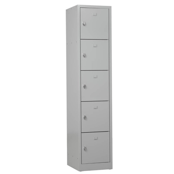 4260090177983 - Schließfachschrank 110079 Metall 1 Abteil mit 5 Fächern abschließbar (Schloss separat erhältlich) 41x190cm (BxH) lichtg 426