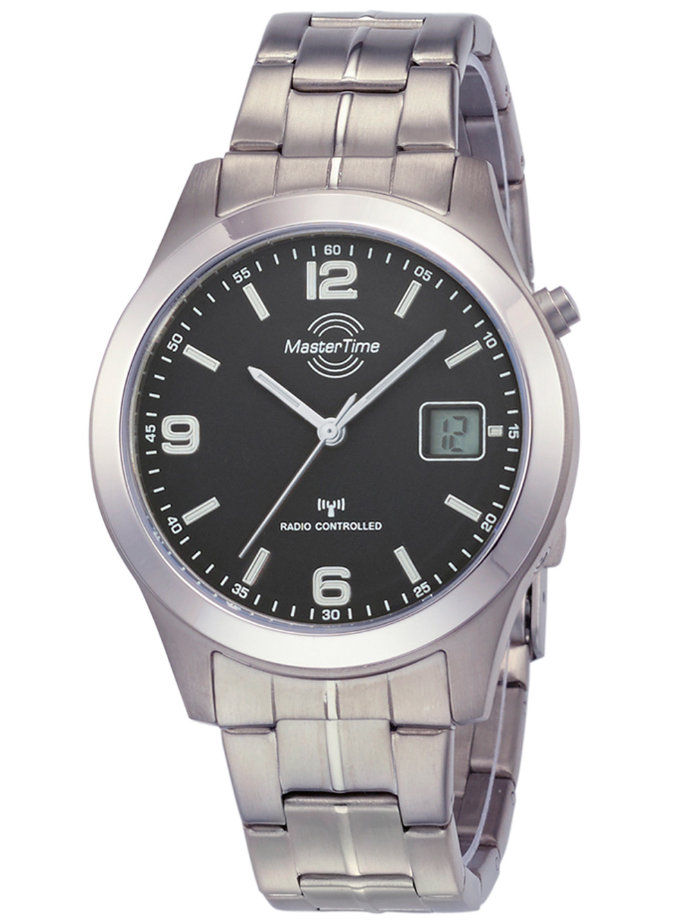 4260091354482 - Funkuhr MTGT-10349-22M Armbanduhren silberfarben (titansilberfarben) Herren Quarzuhren Armbanduhr Quarzuhr Herrenuhr Datum Leuchtzeiger