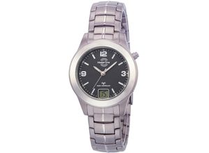 4260091354499 - Funkuhr Titan MTLT-10350-22M Armbanduhren grau (titansilberfarben) Damen Quarzuhren Armbanduhr Quarzuhr Damenuhr Datum Leuchtzeiger