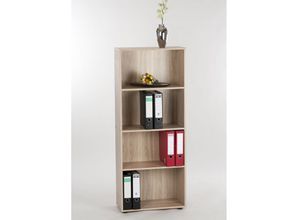 4260101523754 - Intra Direct - Bücherregal Aktenregal Regal ca 146 cm Eiche Sonoma Sägerau office