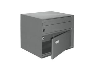 4260107690917 - Briefkasten BxHxT 390 x 315 x 310 mm Stahlblech pulverbeschichtet grau kaiserkraft
