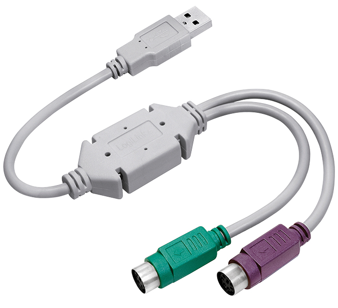 4260113566961 - LogiLink USB 11 Anschlusskabel [1x USB 11 Stecker A - 2x PS 2-Buchse] 1500 cm