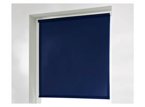 4260130364908 - Seitenzugrollo K-HOME Thermo Klemmfix-Rollo Gr 6 blau (marine) B90cm H150cm Polyester Rollos 1 Stück