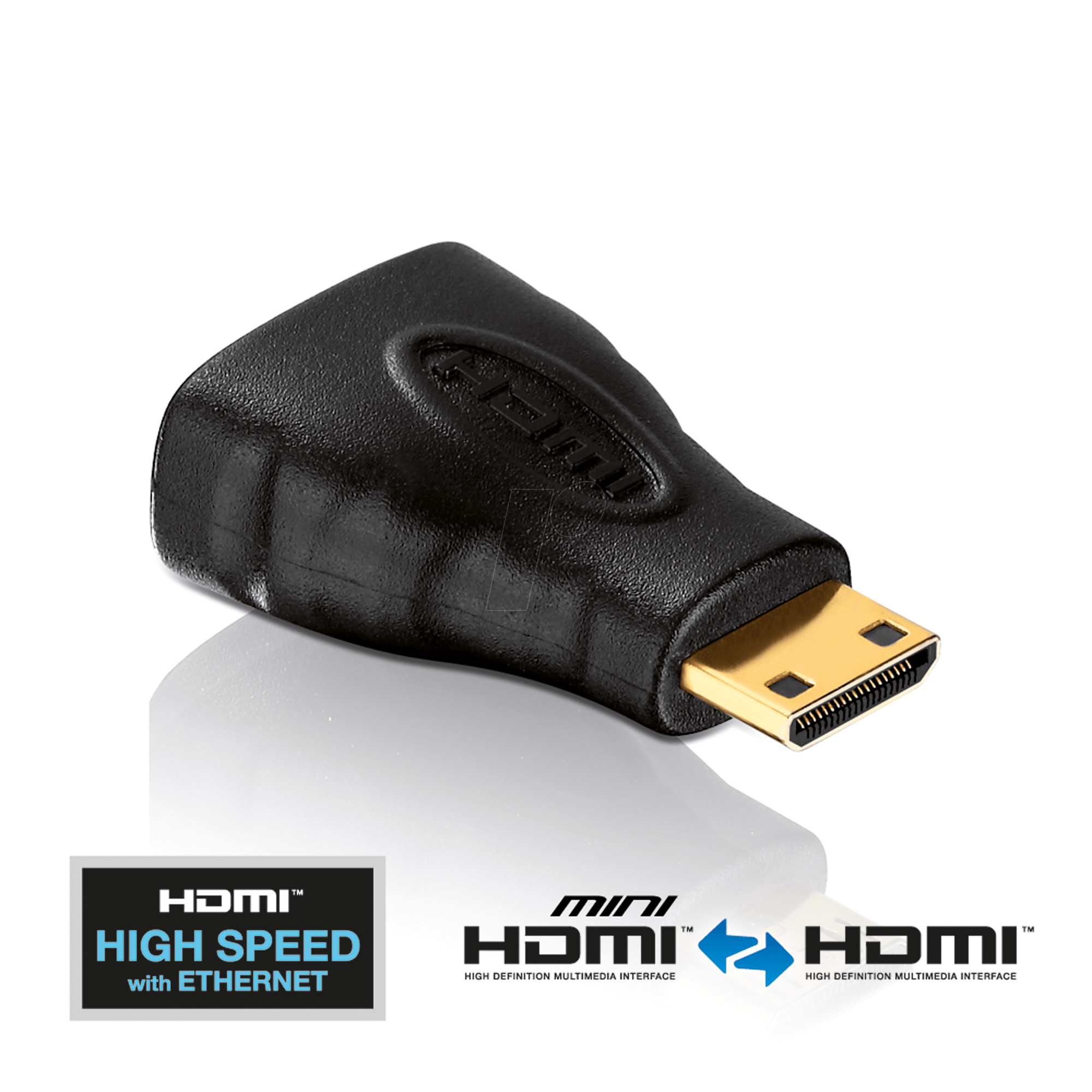 4260134119290 - Purelink PureInstall - Video- Audio- Netzwerkadapter - HDMI - Mini-HDMI 19-polig (M) - HDMI 19-polig (W) - abgeschirmt - Schwarz (PI055)