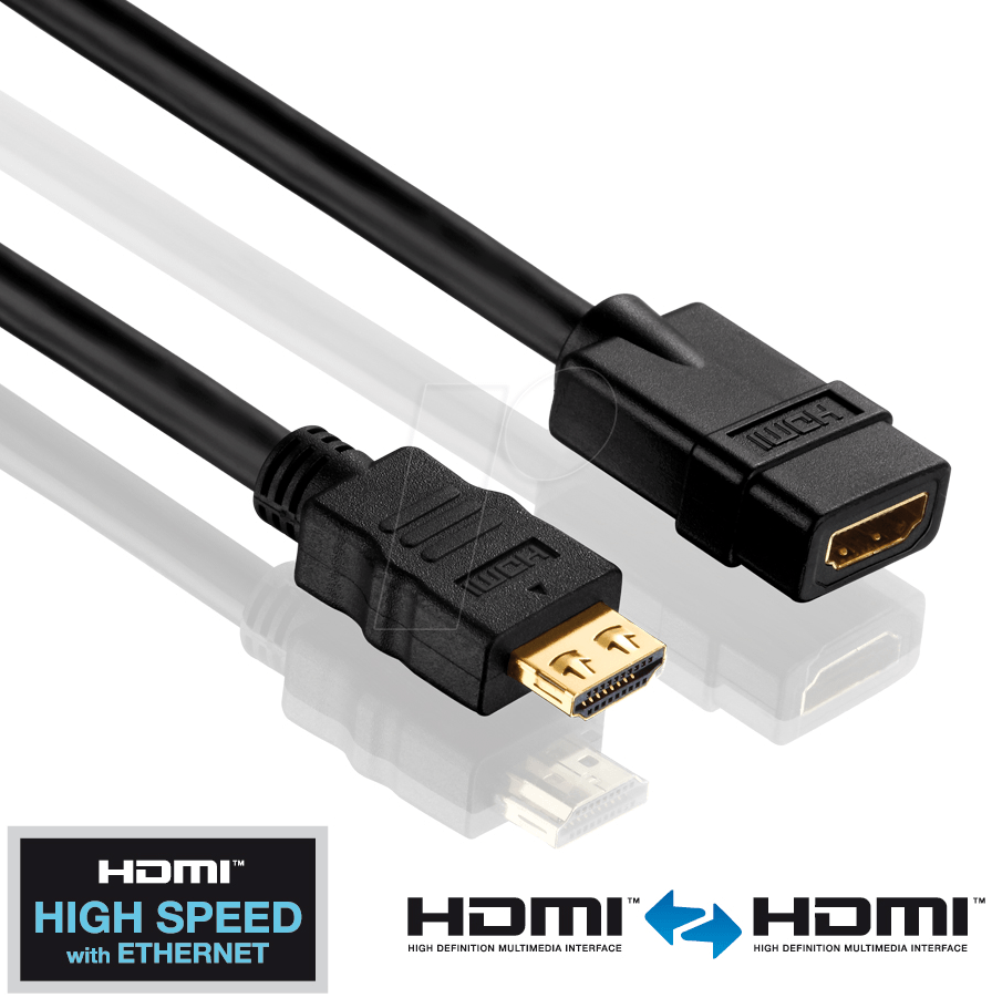 4260134119337 - Purelink - PureInstall PI1100 High Speed - hdmi mit Ethernet-Verlängerungskabel - hdmi Typ a (w) bis hdmi Typ a (m) - 50m - Dreifachisolierung