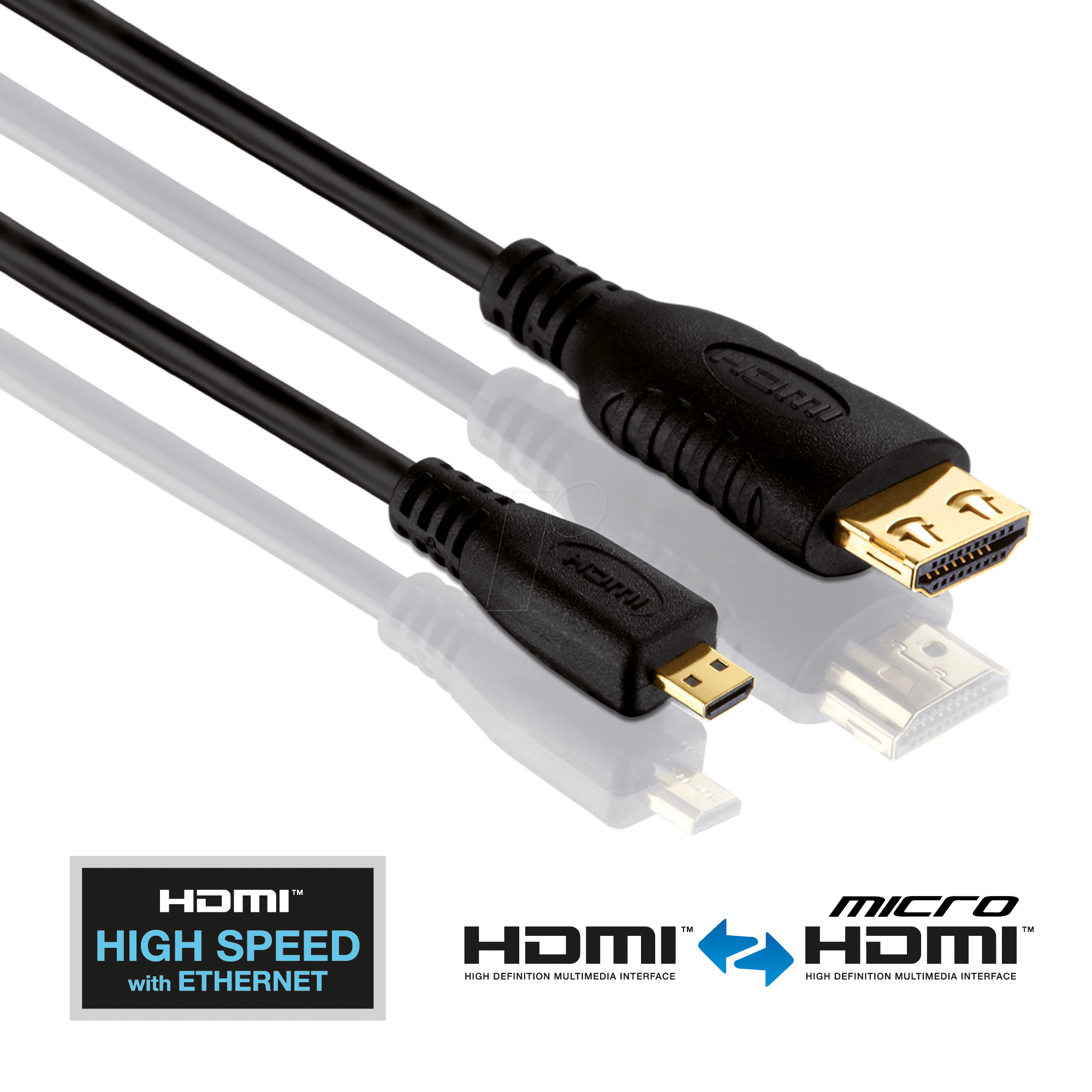 4260134120203 - PURE PI1300-015 - HDMI Micro HDMI Kabel - PureInstall Serie 150m