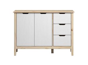 4260138268727 - Ebuy24 - Latera Sideboard 3 Schubladen 2 Türen weiß