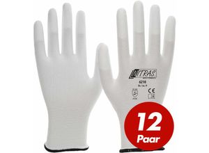 4260144427842 - Nylon-Handschuhe 6210 Arbeitshandschuhe Gartenhandschuhe PU-Fingerkuppenbeschichtung - 12 Paar - Nitras