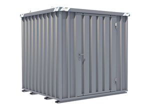 4260145950011 - Schnellbau-Container verzinkt Außen-BxHxT 2100 x 2100 x 2100 mm 1 Flügeltür