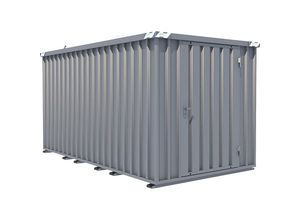 4260145950066 - Schnellbau-Container verzinkt Außen-BxHxT 2100 x 2100 x 4100 mm 1 Flügeltür