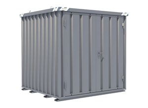 4260145956679 - Schnellbau-Container verzinkt Außen-BxHxT 2100 x 2100 x 2100 mm 2 Flügeltüren