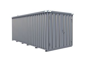 4260145956709 - Schnellbau-Container verzinkt Außen-BxHxT 2100 x 2100 x 5100 mm 2 Flügeltüren