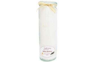 4260146445097 - Big Jumbo White Christmas Duftkerze Dekokerze weiß 306-052 - Candle Factory