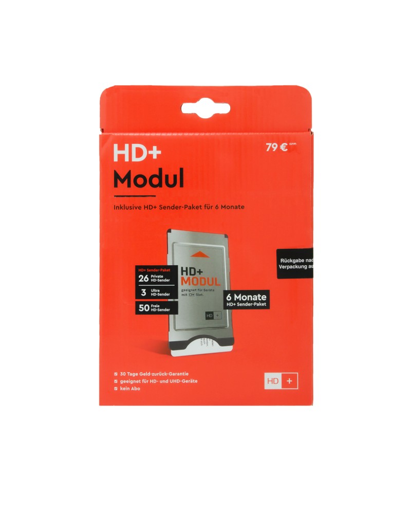 4260155560132 - HD+ Modul mit HD+ Smartcard für 6 Monate (24 private HD- & 2 UHD-Sender 40 freie Sender kein Abo Fernsehen TV Empfang)