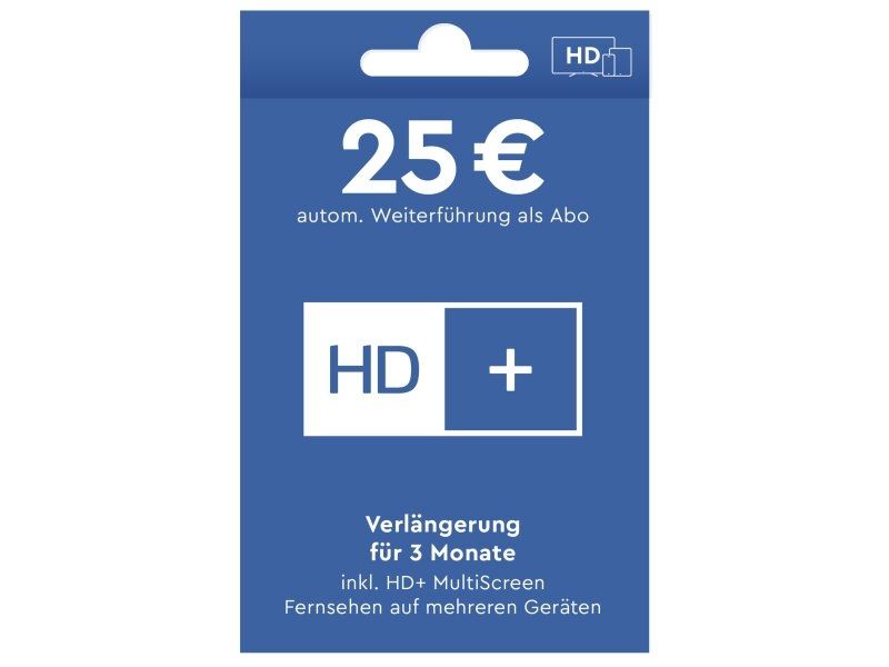 4260155560309 - HD+ Verlängerung für 3 Monate HD+ inkl HD+ MultiScreen Fernsehen auf mehreren Geräten