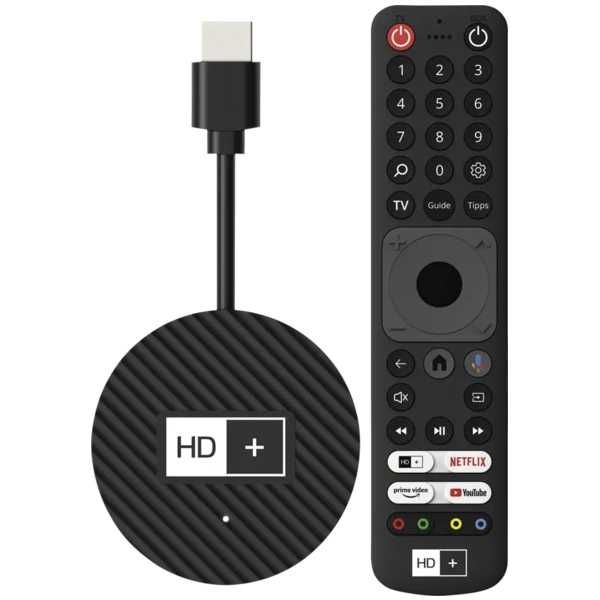 4260155560408 - HD-Plus IP TV-Stick inkl 3 Monate HD+ IP-Abo (UHD 4K Android TV Dual-WiFi Bluetooth HDMI)