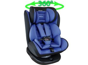 4260182777381 - Xomax - Auto Kindersitz mit 360° Drehfunktion und isofix für Kinder von 0 - 36 kg (Klasse 0 i ii iii) 916 Blau Schwarz