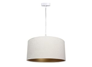 4260183475866 - Kiom - Pendelleuchte Hängelleuchte Jalua p Velours creme & gold ø 40 cm 10626 - creme   gold