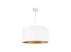 4260183477563 - Kiom - Pendelleuchte Hängeleuchte Jalua p Velours white & gold ø 40 cm 10784 - weiß   gold