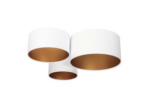 4260183479697 - Deckenleuchte PlaMian Velours white & gold Ø 91cm 10995