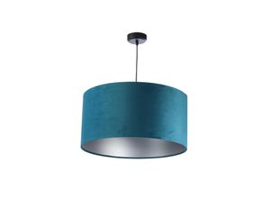 4260183479727 - Kiom - Pendelleuchte Hängeleuchte Jalua p Velours aqua & silver ø 40 cm 10998 - aqua   silber