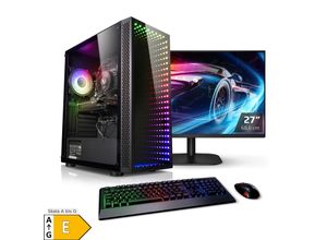 4260185621261 - PC Set Gaming mit 27 Zoll TFT Speed IV AMD Ryzen 5 5500 16GB DDR4 NVIDIA RTX 3050 8 GB 1TB SSD WLAN Windows 11