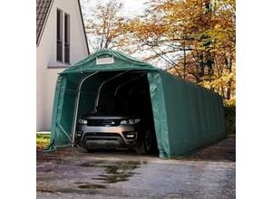 4260187837547 - 33x96m Zeltgarage PVC-Plane dunkelgrün mit Statik (Erduntergrund) - (58314)