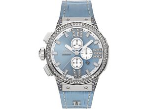 4260207820061 - Chronograph HAEMMER GERMANY JOLY E-013 Armbanduhren blau (hellblau) Damen Quarzuhren Armbanduhr Quarzuhr Damenuhr