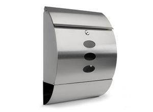 4260213360100 - Grafner® Edelstahl Briefkasten mit Zeitungsrolle und 3 Sichtfenstern Postkasten