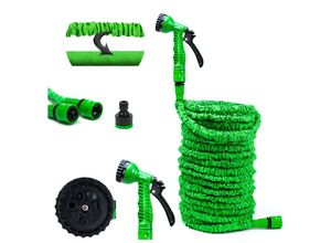 4260213361244 - Grafner® Flexibler 1 2 Gartenschlauch 22 m inkl 7 Funktionen Brause Flexischlauch