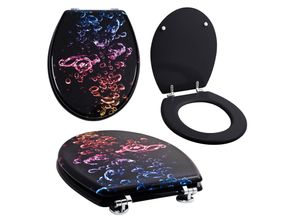 4260213368137 - Grafner® WC Sitz aus MDF Motiv Colored Bubbles Toilettendeckel