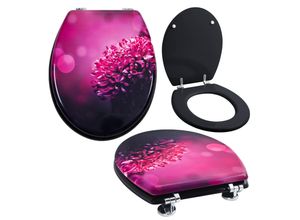 4260213368144 - Grafner® WC Sitz aus MDF Motiv Pink Dahlia Toilettendeckel