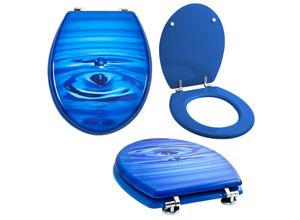 4260213368168 - Grafner® WC Sitz aus MDF Motiv Blue Drop Toilettendeckel