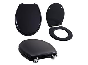 4260213368243 - Grafner® WC Sitz aus MDF schwarz Toilettendeckel