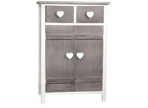 4260220421597 - Kommode Shabby Grau Sideboard Schrank Schbladenschrank Highboard Anrichte - Melko