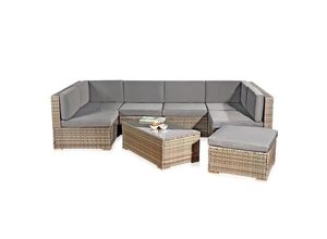 4260220427322 - Gartenlounge-Set Sitzgruppe Gartenlounge Sitzgarnitur Set aus Polyrattan i