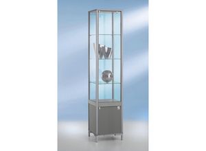 4260222860479 - LINK Säulenvitrine 3 Böden mit Unterschrank HxBxT 1860 x 400 x 400 mm