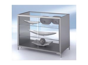 4260222860578 - LINK Thekenvitrine vollverglast 2 Böden HxBxT 900 x 1200 x 600 mm kaiserkraft