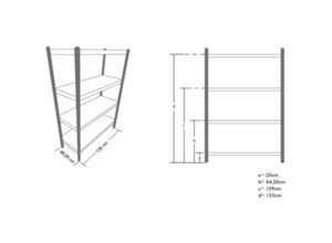 4260223027581 - Royal Catering - Küchenregal Edelstahlregal Standregal Edelstahl Gastro Regal 120cm 4 Ablagen - Silbern