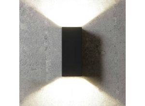 4260237819356 - Licht-erlebnisse - led Wandleuchte Anthrazit außen IP44 Up Down Lampe - Anthrazit