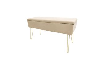 4260238063550 - Hockerbank Scarlett Creme H 42 cm mit Stauraum