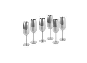 4260238064168 - Echtwerk Sekt- Champagnerkelch Set 6tlg - silber